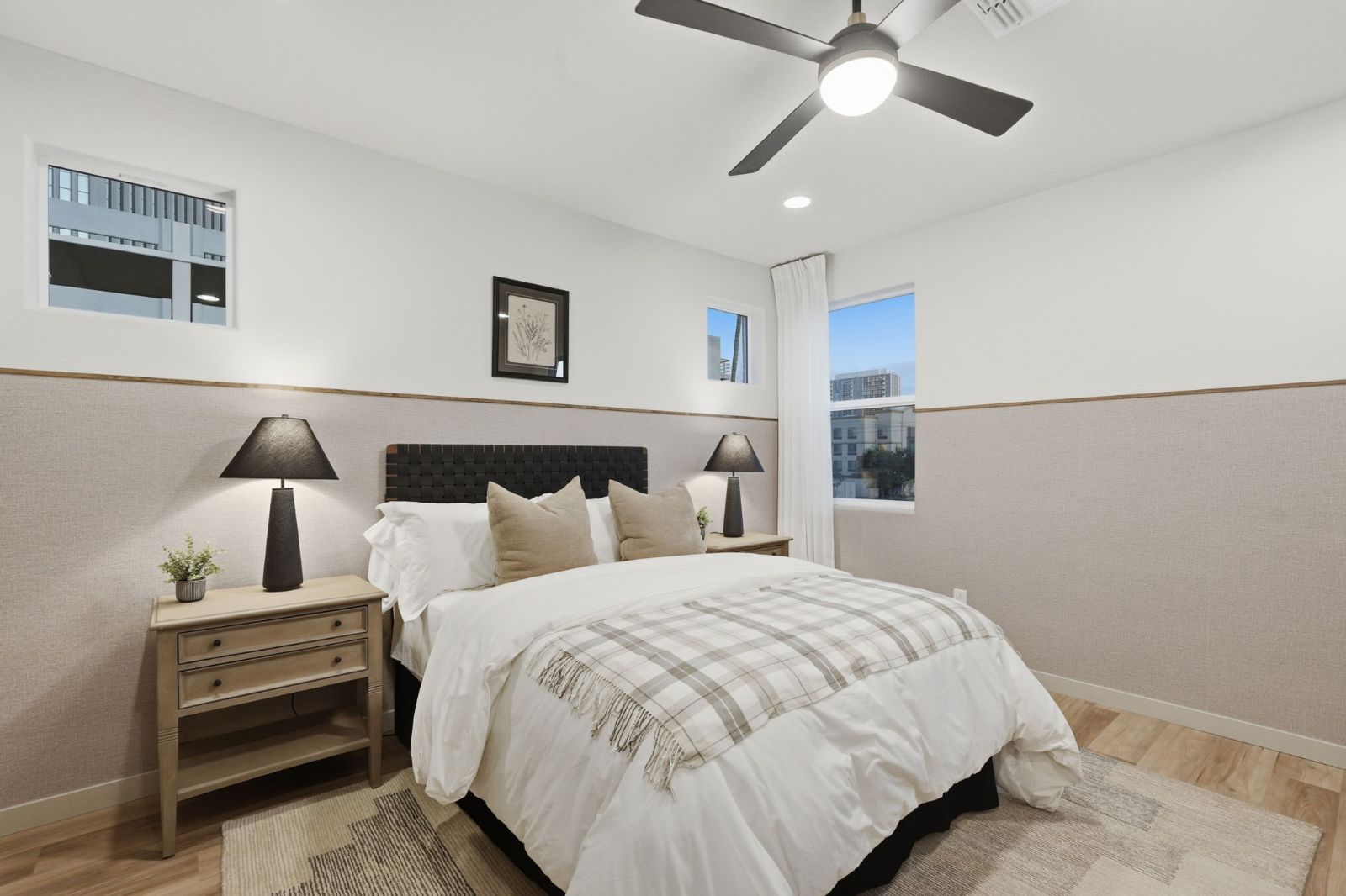 Bedroom in the Rooftop Residence — Rooftop Residence model at 108 W Willo Ct, The Bower Willo, Willo Historic District, Phoenix AZ 85003